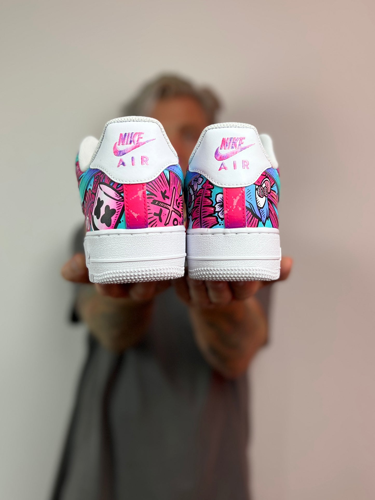 Bacardi X Escapade X Chad Cantcolor Festival collab Nike AF1 Sneakers