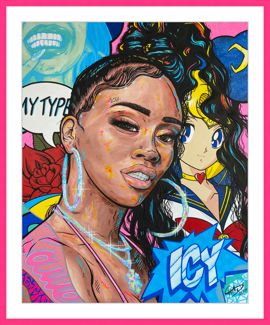 Icy Print - Matted and Framed