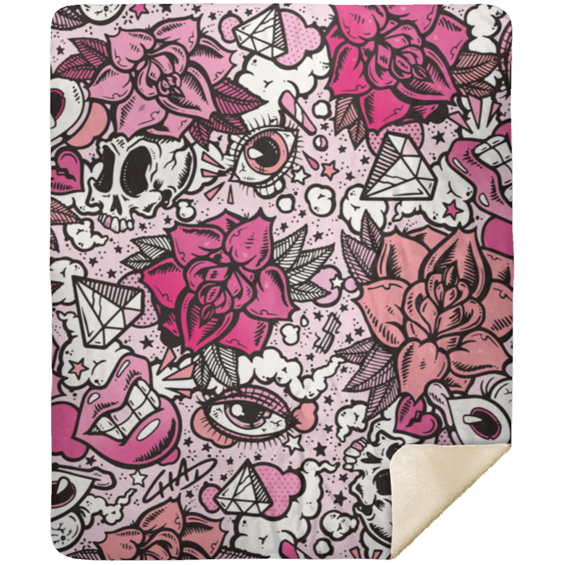 Bubblegum - Premium Sherpa Blanket 50x60