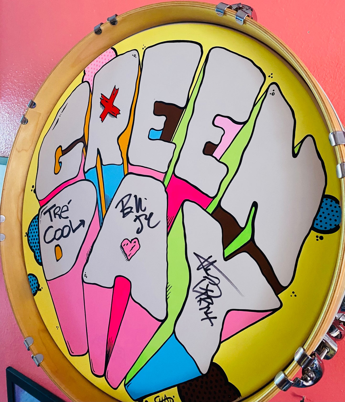 Green Day custom SJC Kick Drum