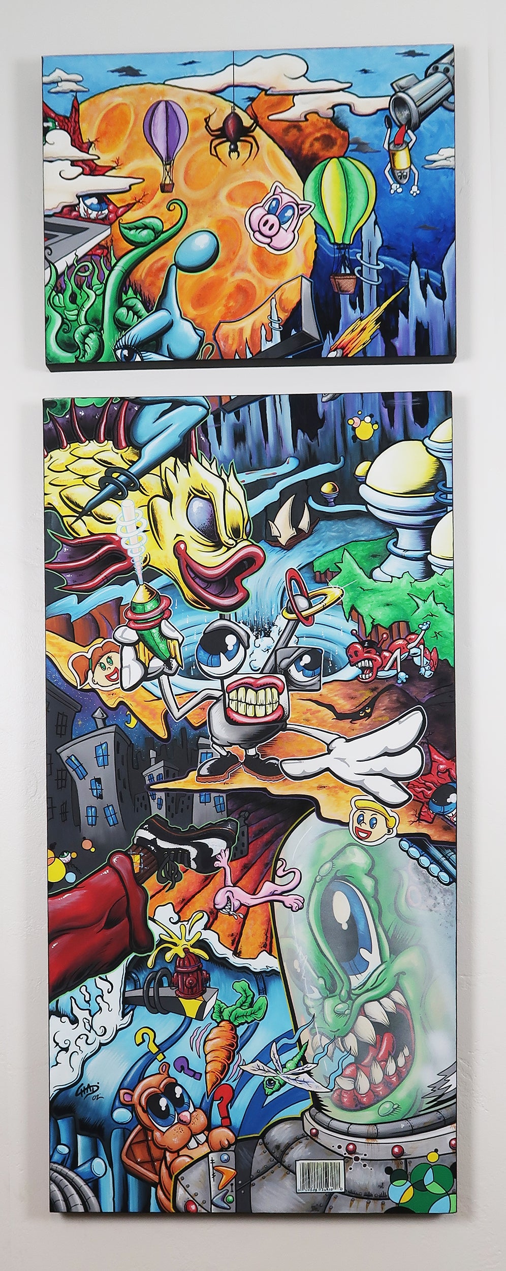 Zigs - 24"x66" Two Piece Diptych Canvas Painting