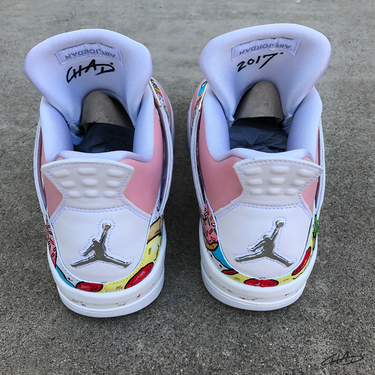 Fast Food 4's - Custom Hand Painted Jordan retro 4 shoes
