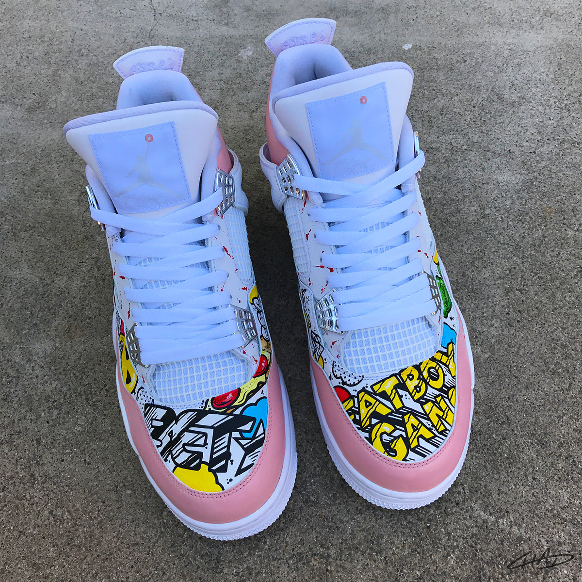 Fast Food 4's - Custom Hand Painted Jordan retro 4 shoes