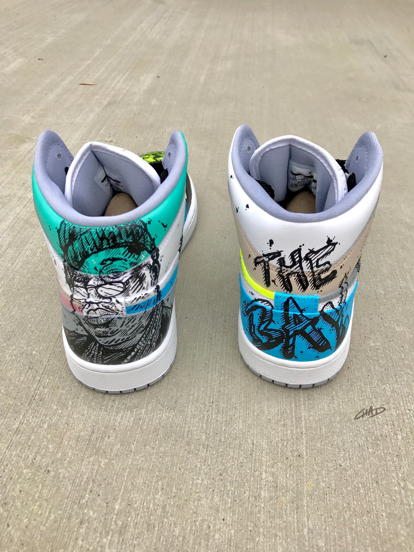 Legends of the Bay Custom Hand Painted Jordan Retro 1 Shoes