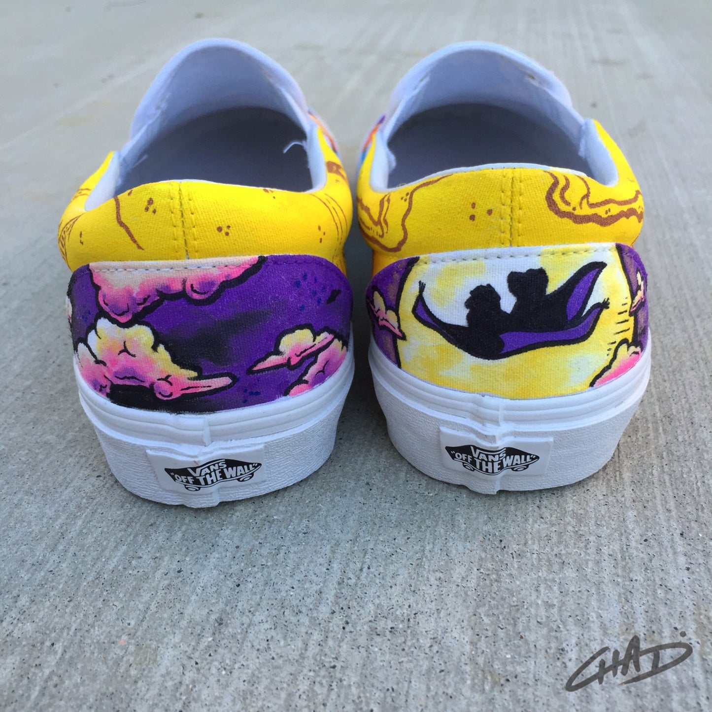 Aladdin Hand Painted Vans Slip On shoes