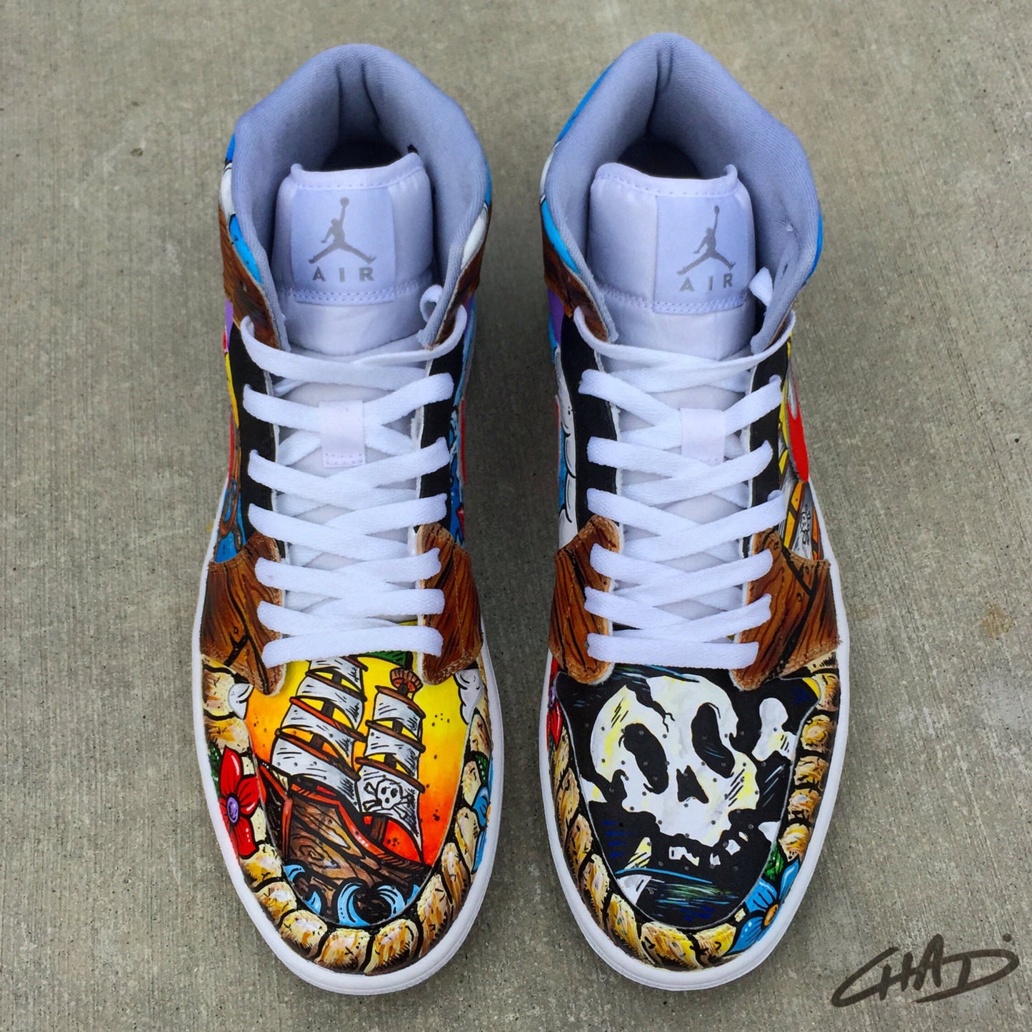 A Pirates Life Custom Hand painted Jordan Shoes