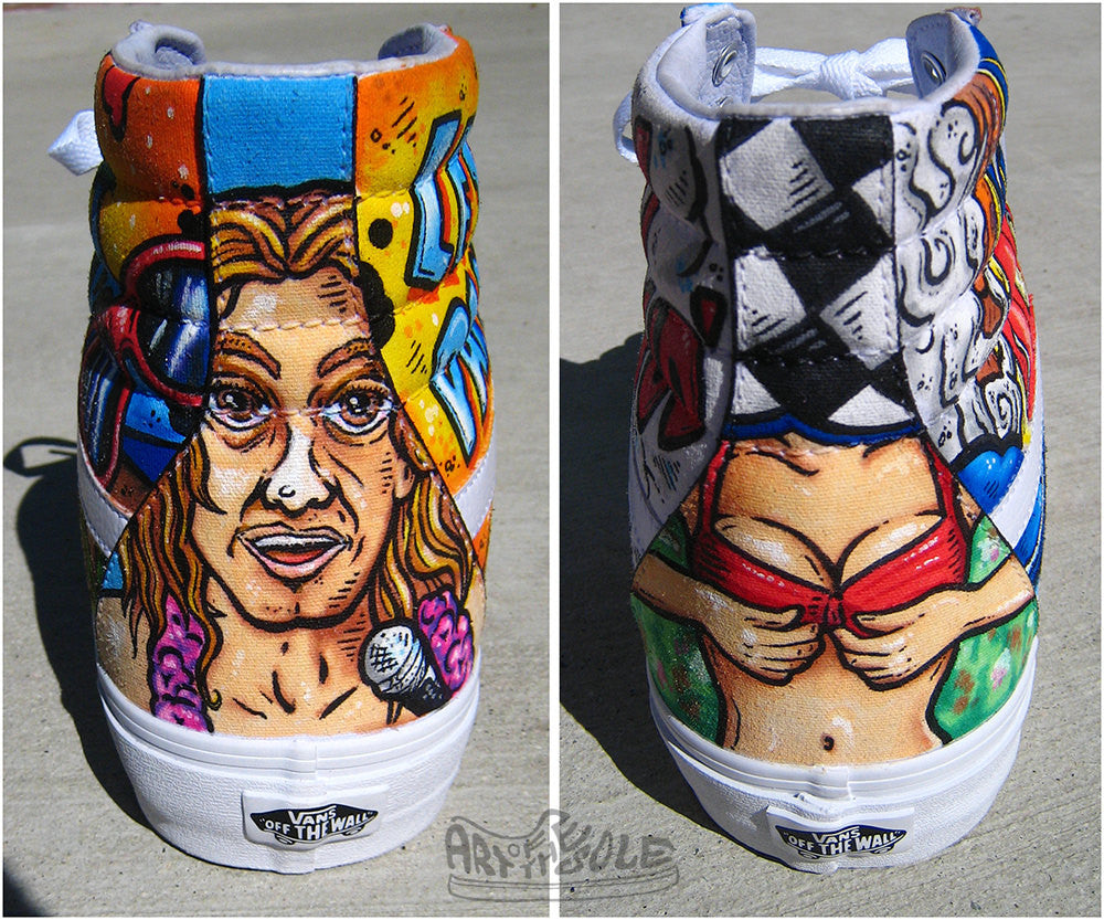 Fast Times - Custom Hand Painted Vans Hi top Shoes