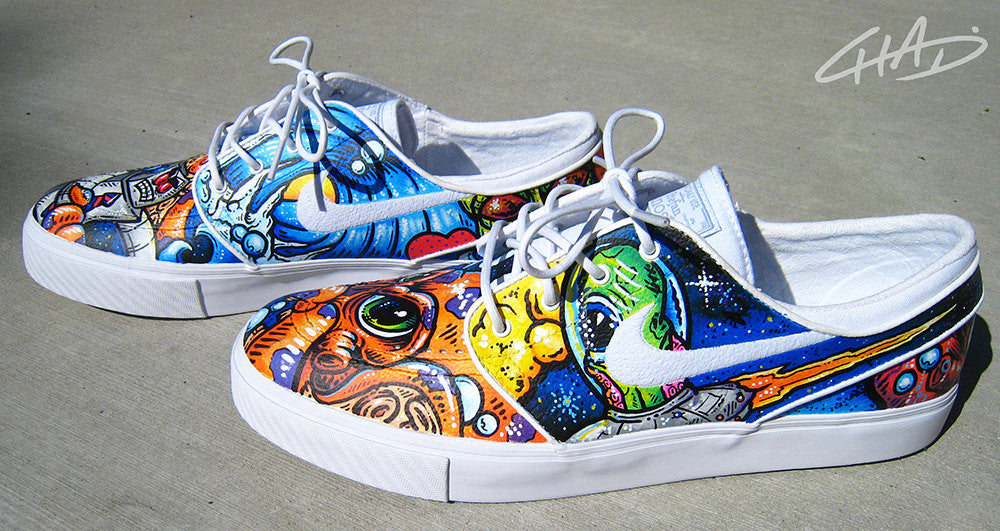 Octopus Galaxy Hand Painted NIKE SB Janoski Shoes