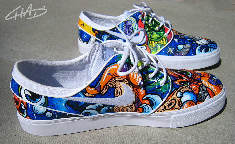Octopus Galaxy Hand Painted NIKE SB Janoski Shoes