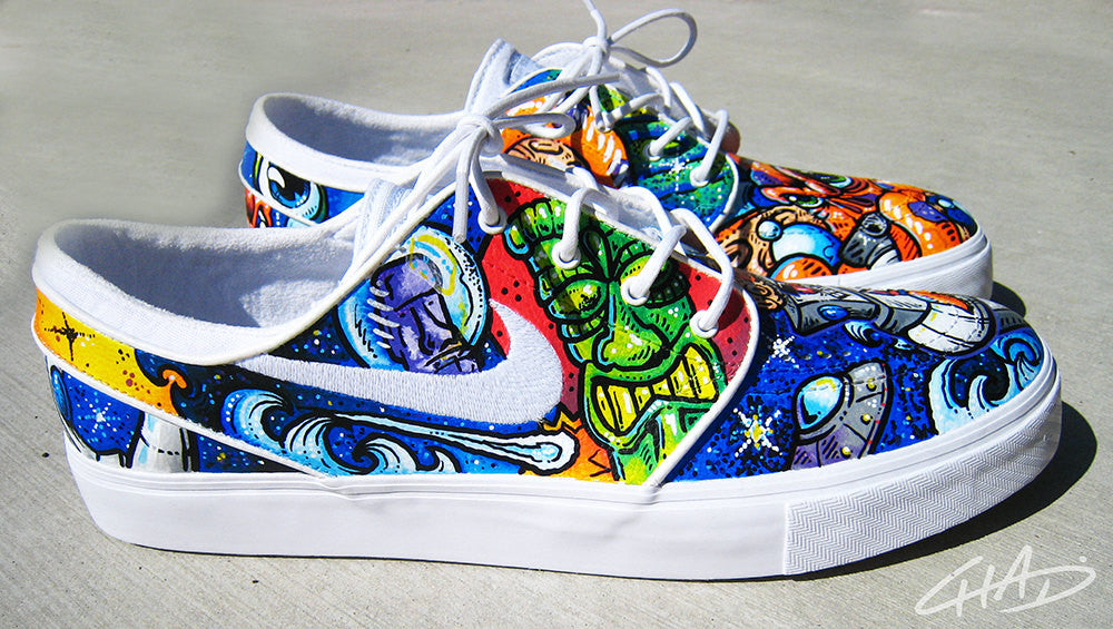 Octopus Galaxy Hand Painted NIKE SB Janoski Shoes