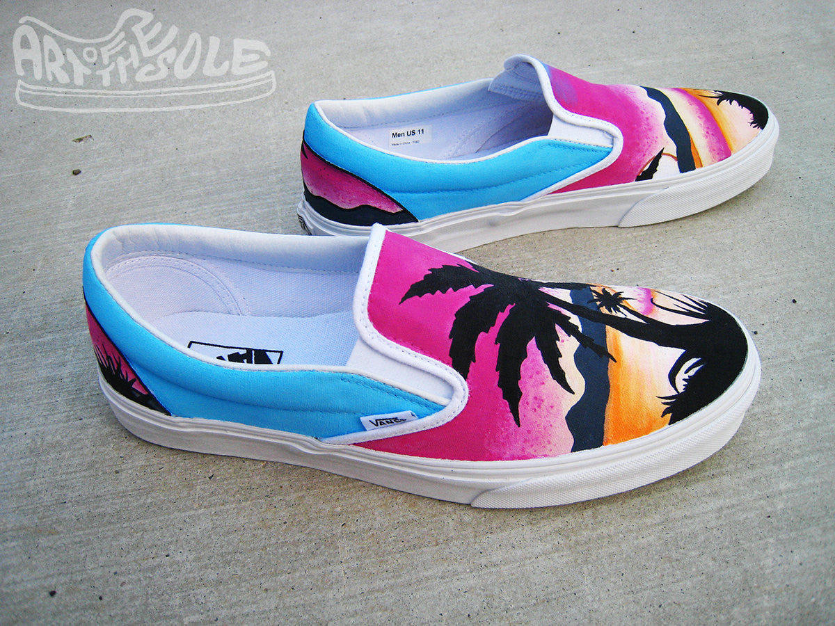 Sunset Dreams - Custom Hand Painted Vans Shoes