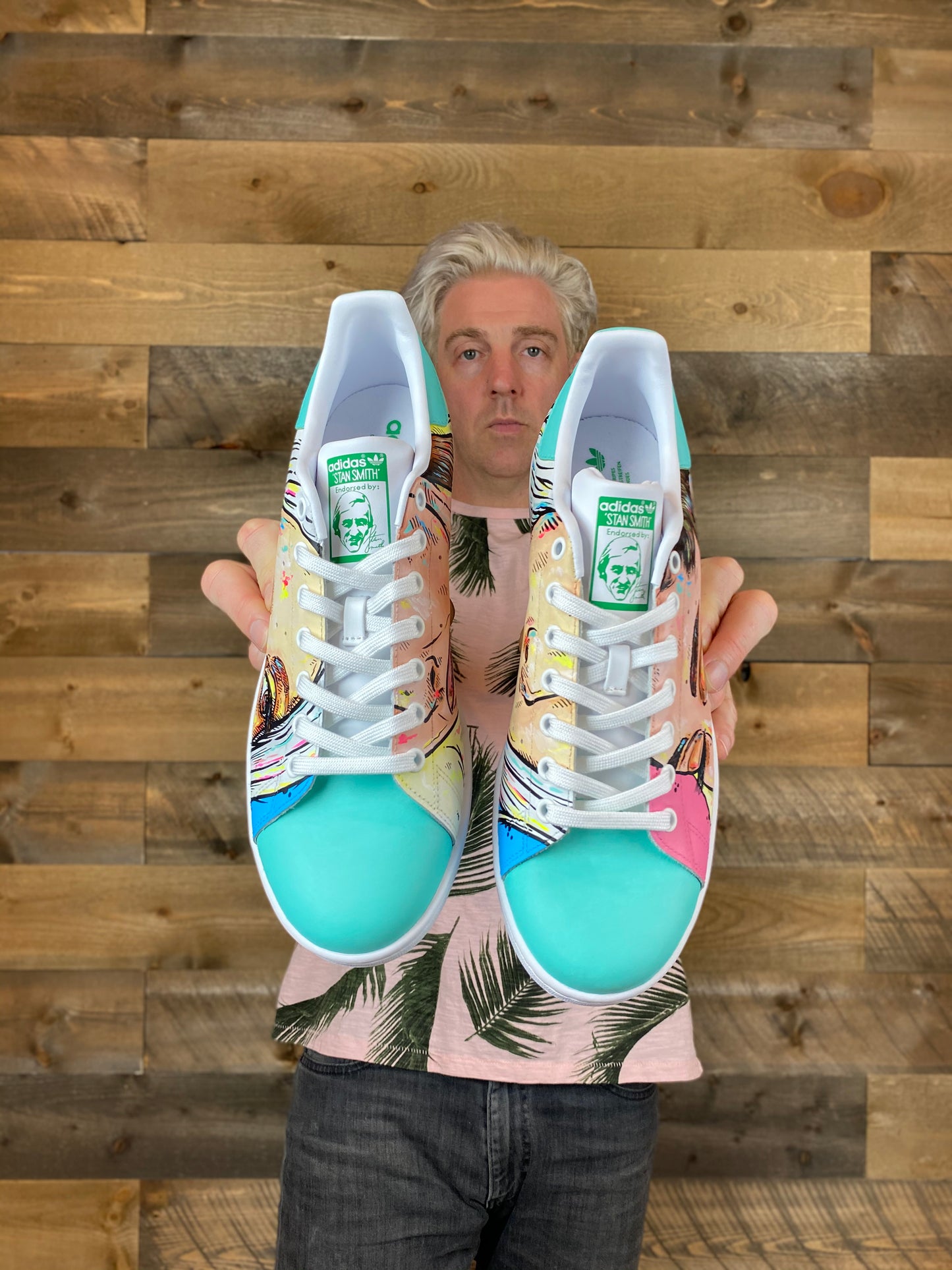 Queens Grande and Gaga - Adidas Stan Smith shoes