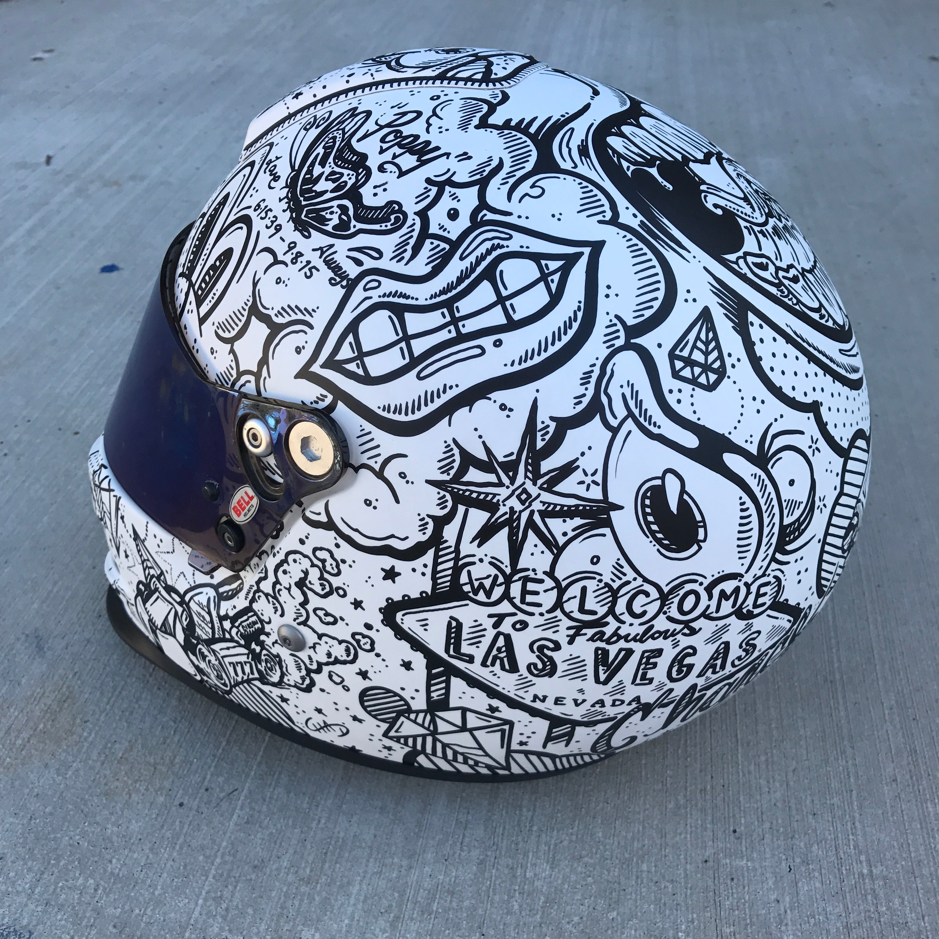 Custom Helmet for Cart Racing – $1200 – chadcantcolor