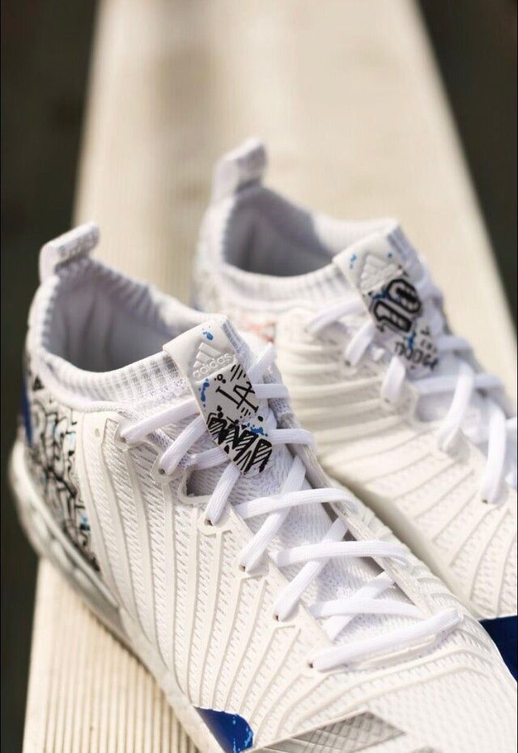 Rise Above - Justin Turner LA Dodgers Custom Adidas Baseball cleats
