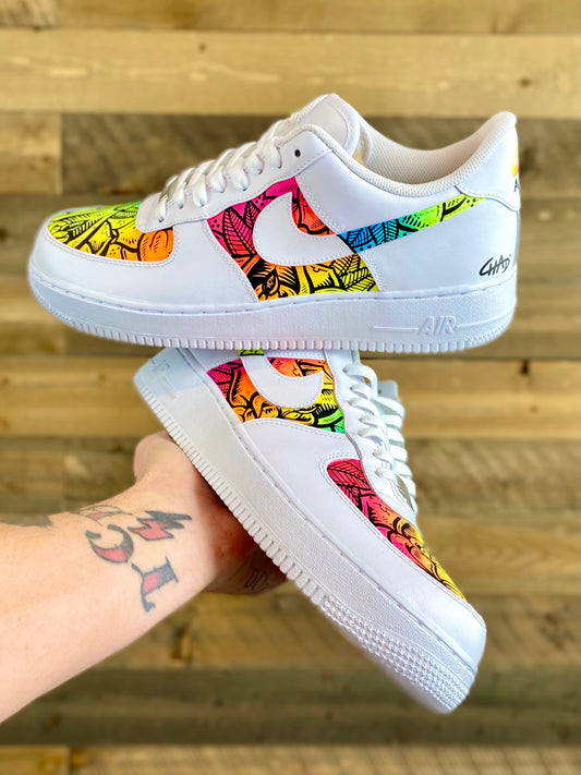Acid Rose - Nike AF1 shoes