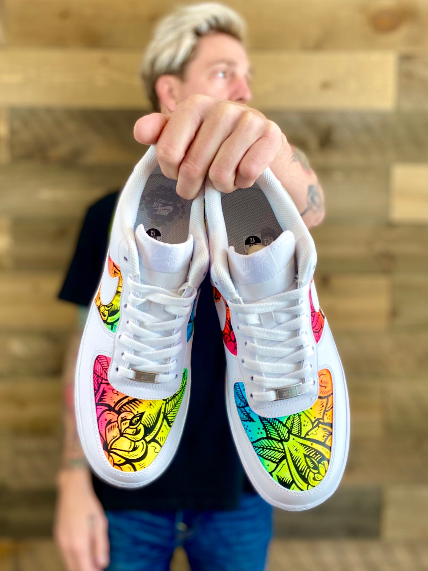 Acid Rose - Nike AF1 shoes