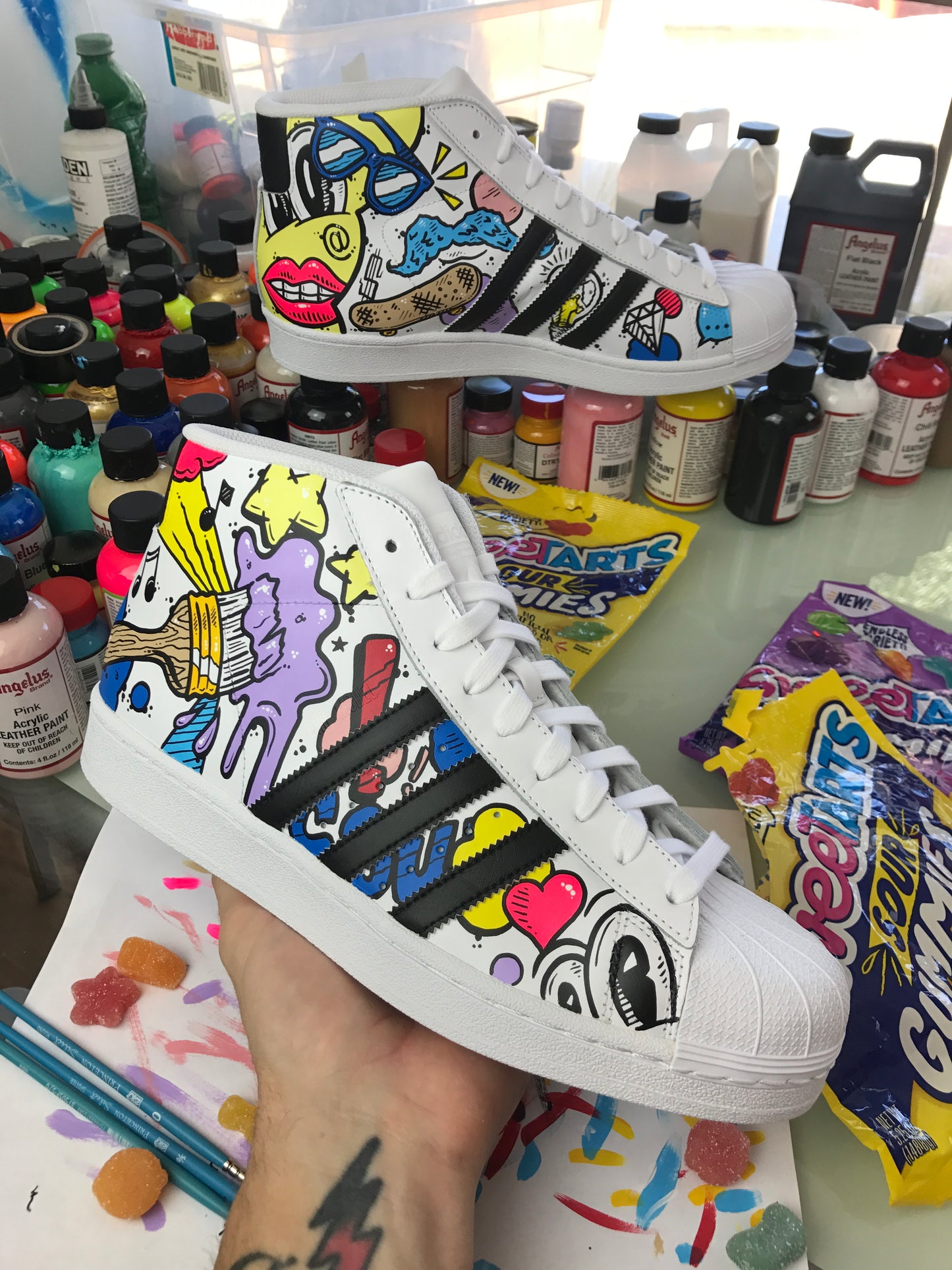 Color Pop - Adidas Pro Model shoes