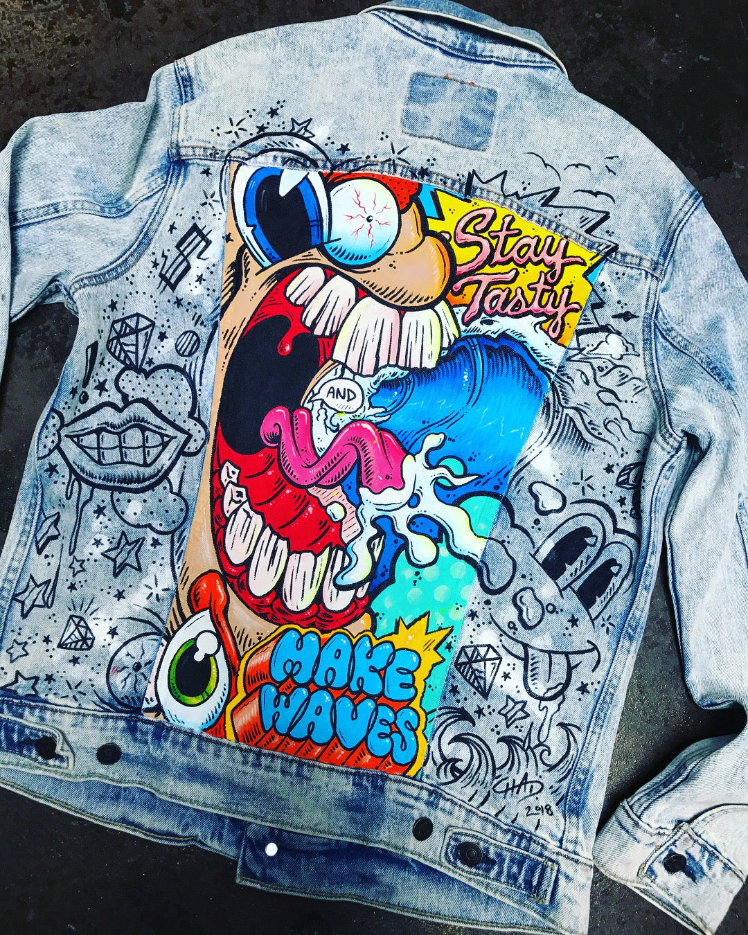 Levi's Custom Hand Painted Denim Jacket