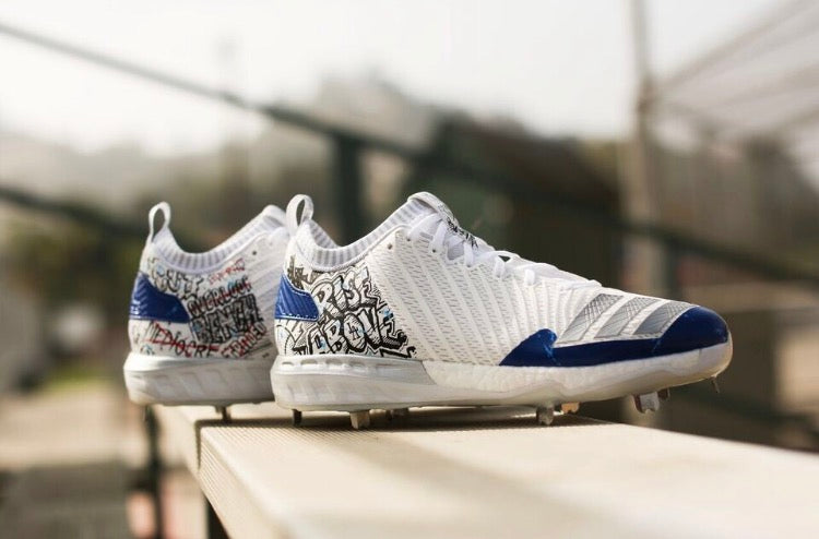 Rise Above - Justin Turner LA Dodgers Custom Adidas Baseball cleats