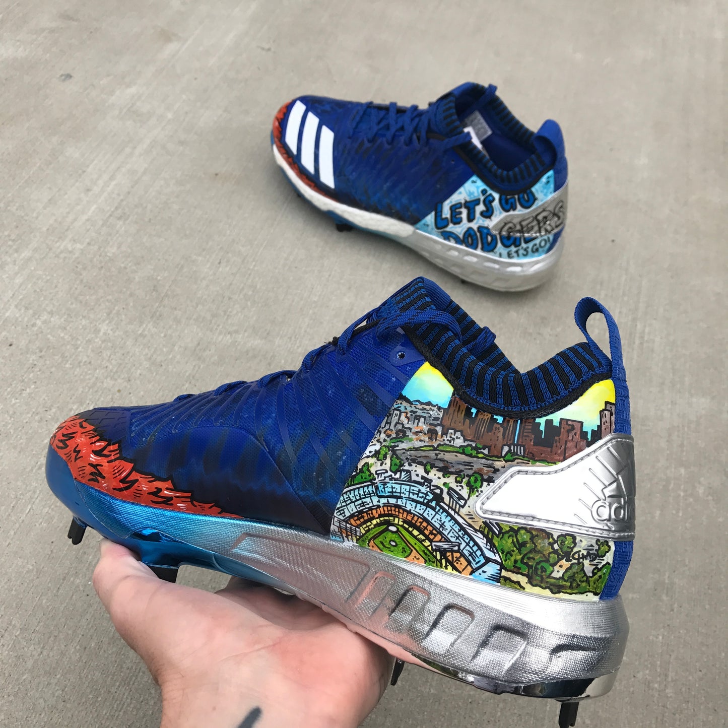 Dodger Dog - Justin Turner's Custom Adidas Baseball cleats