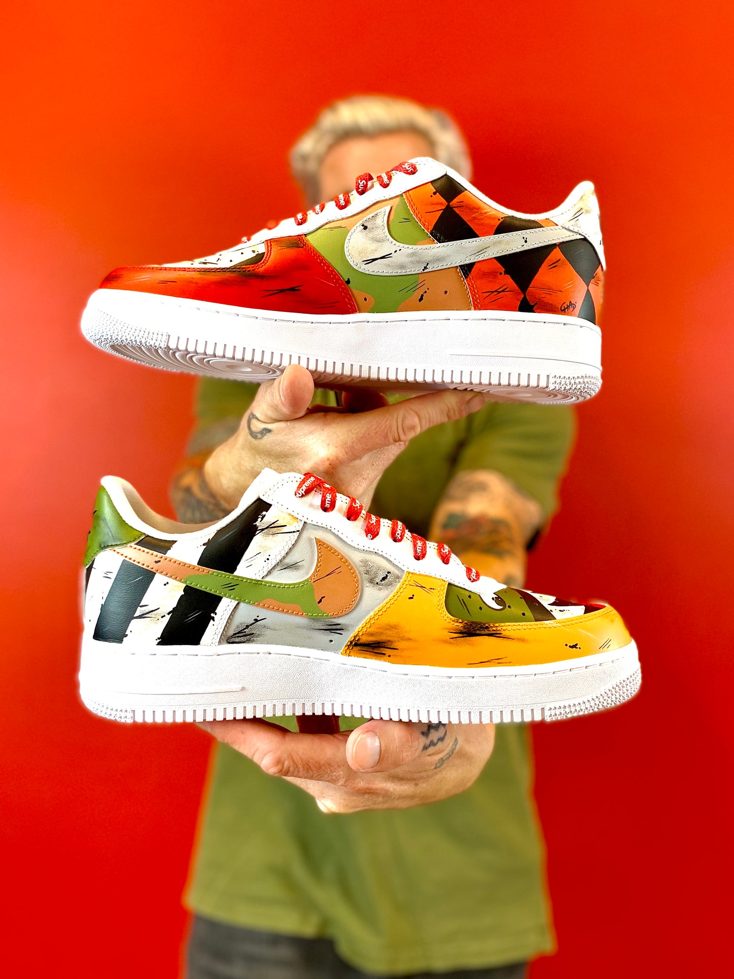 Fighter Planes SUPREME Nike AF1 shoes