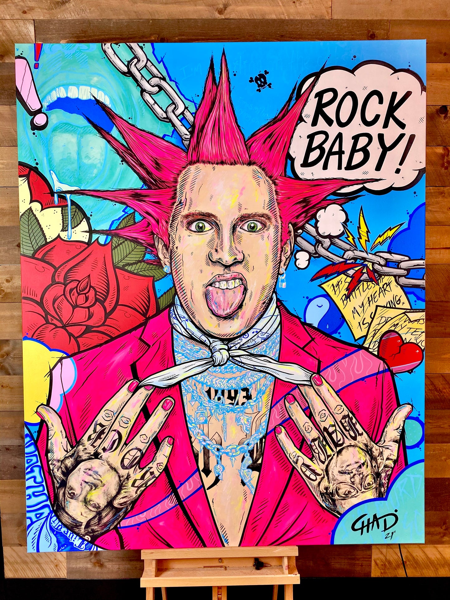 Rock Baby Canvas Painting
