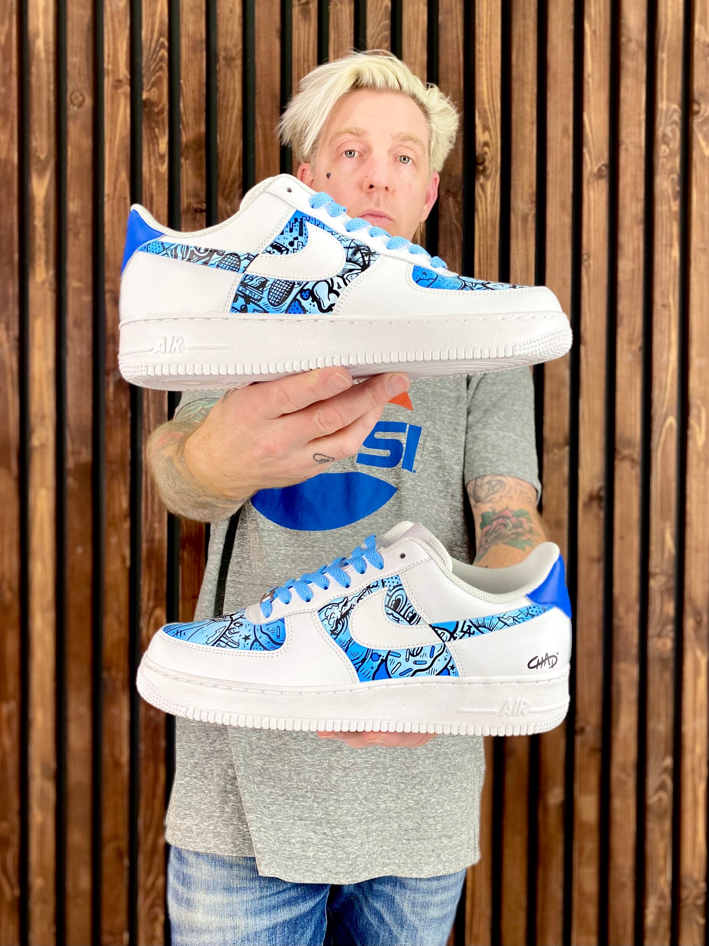 Pepsi X Randy’s Donuts Collab Nike AF1 sneakers