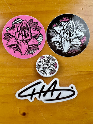 Rose Sticker & Button pack