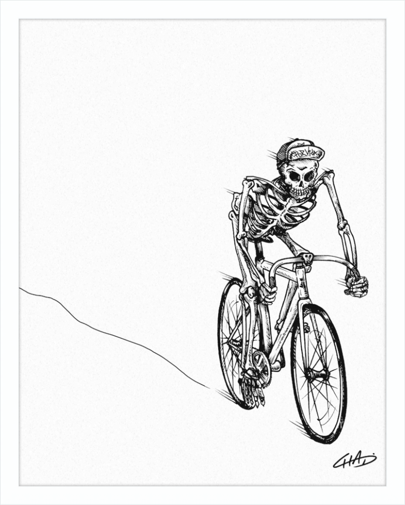 Death Rider Print - Matted and Framed