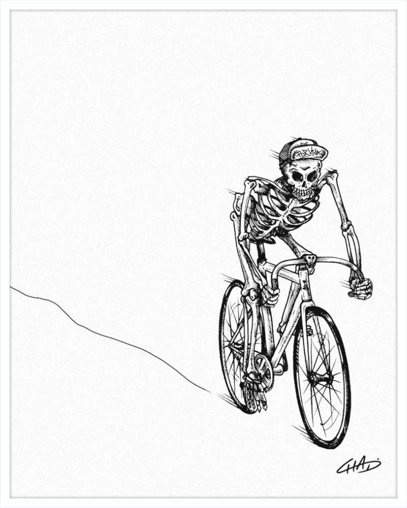 Death Rider Print - Matted and Framed