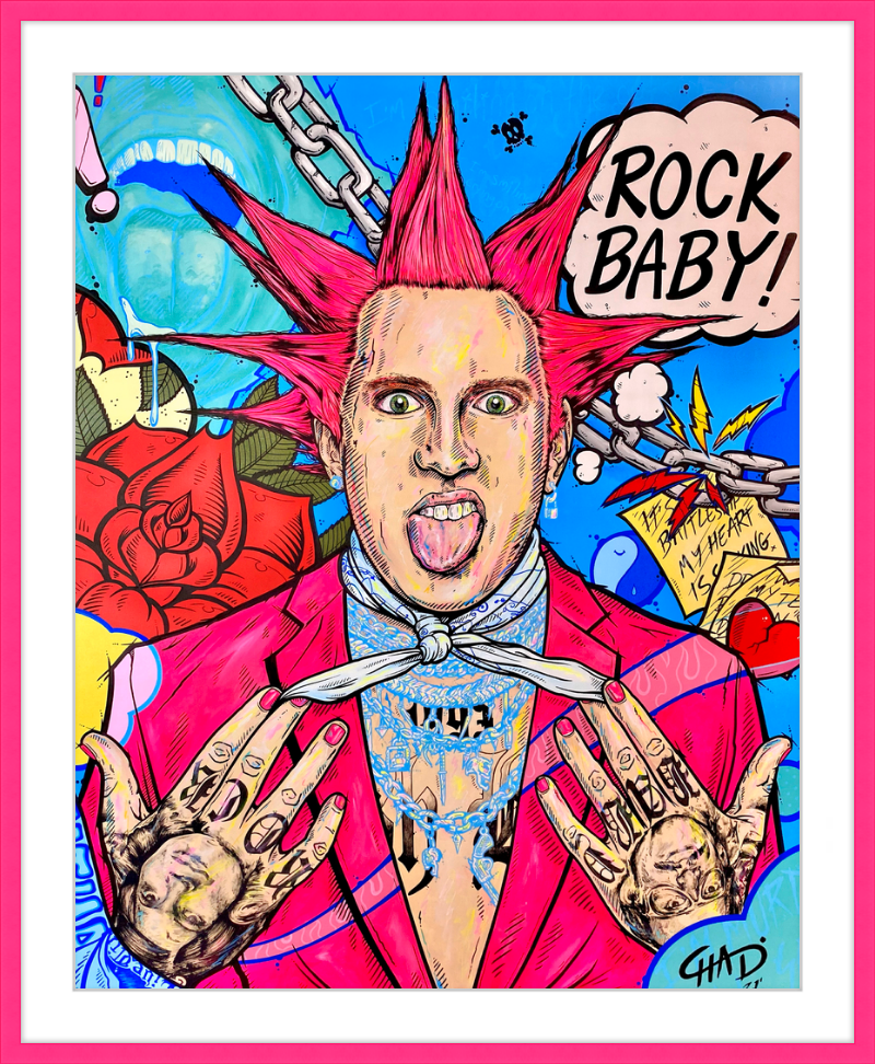 Rock Baby! Print - Matted and Framed