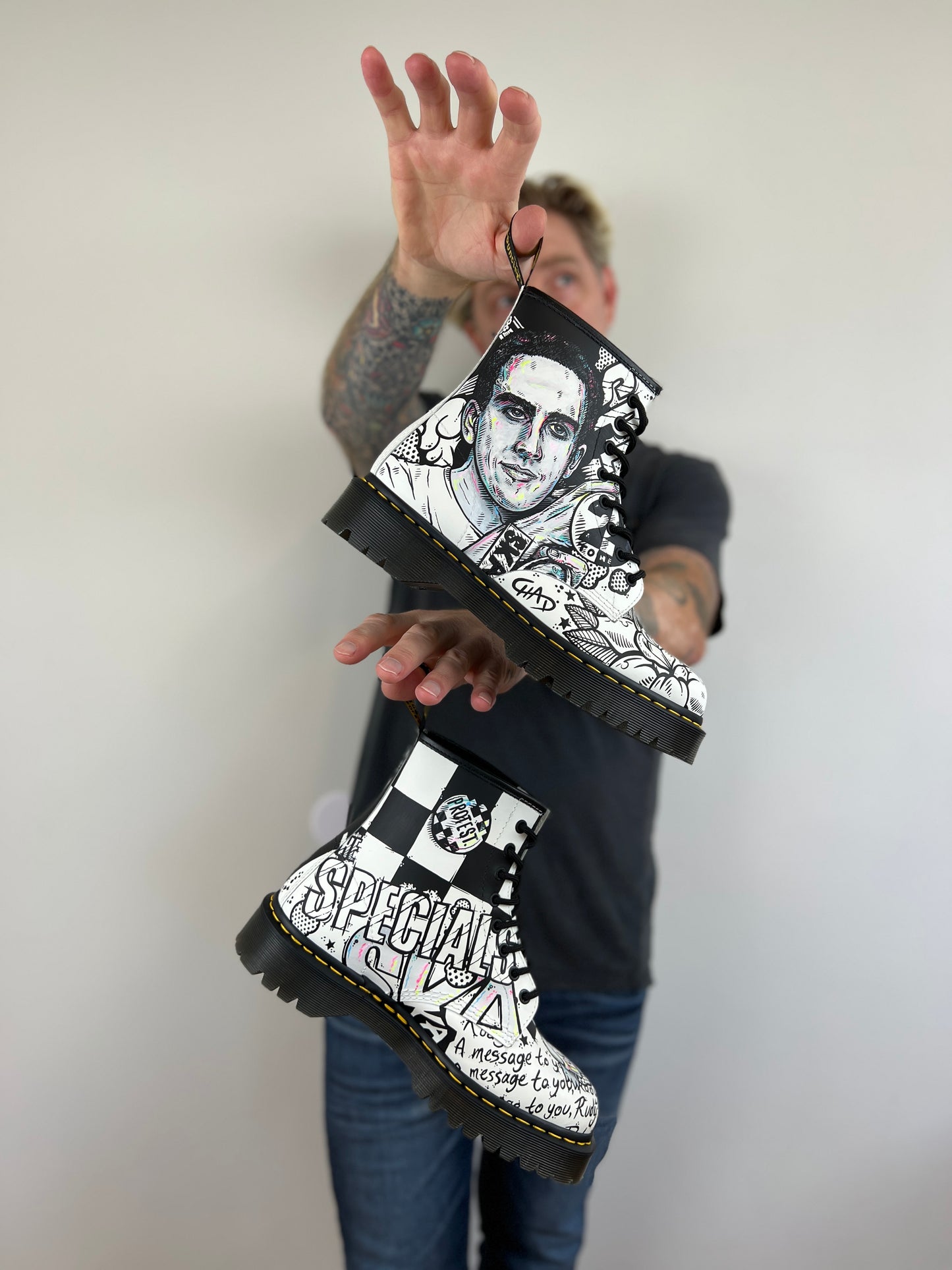 The Specials Two Tone Doc Martens boots