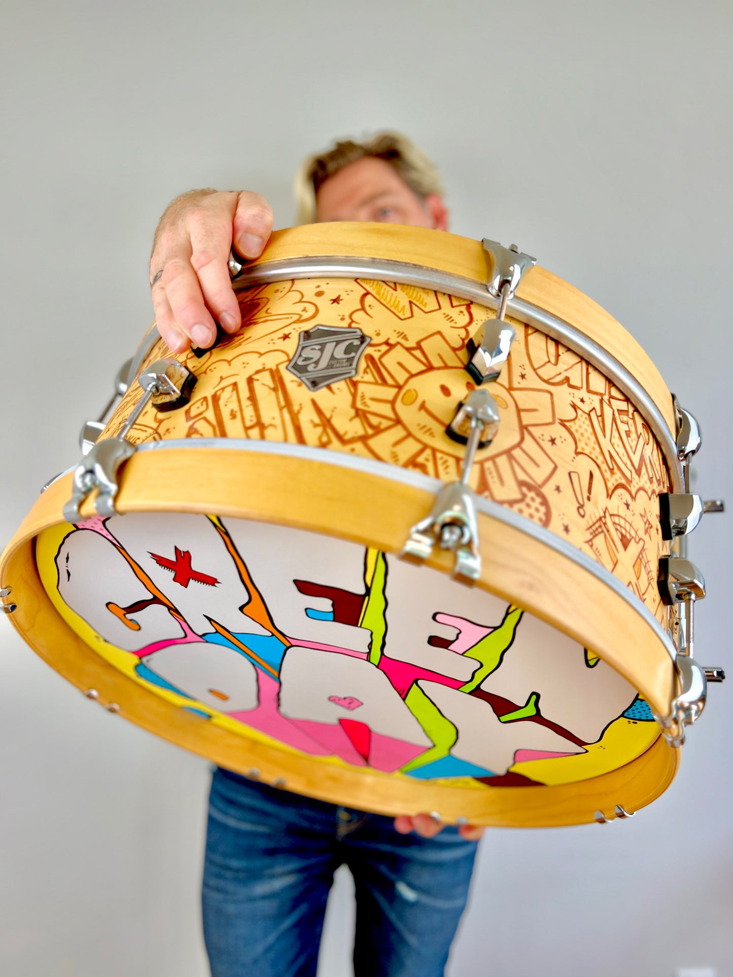 Green Day custom SJC Kick Drum