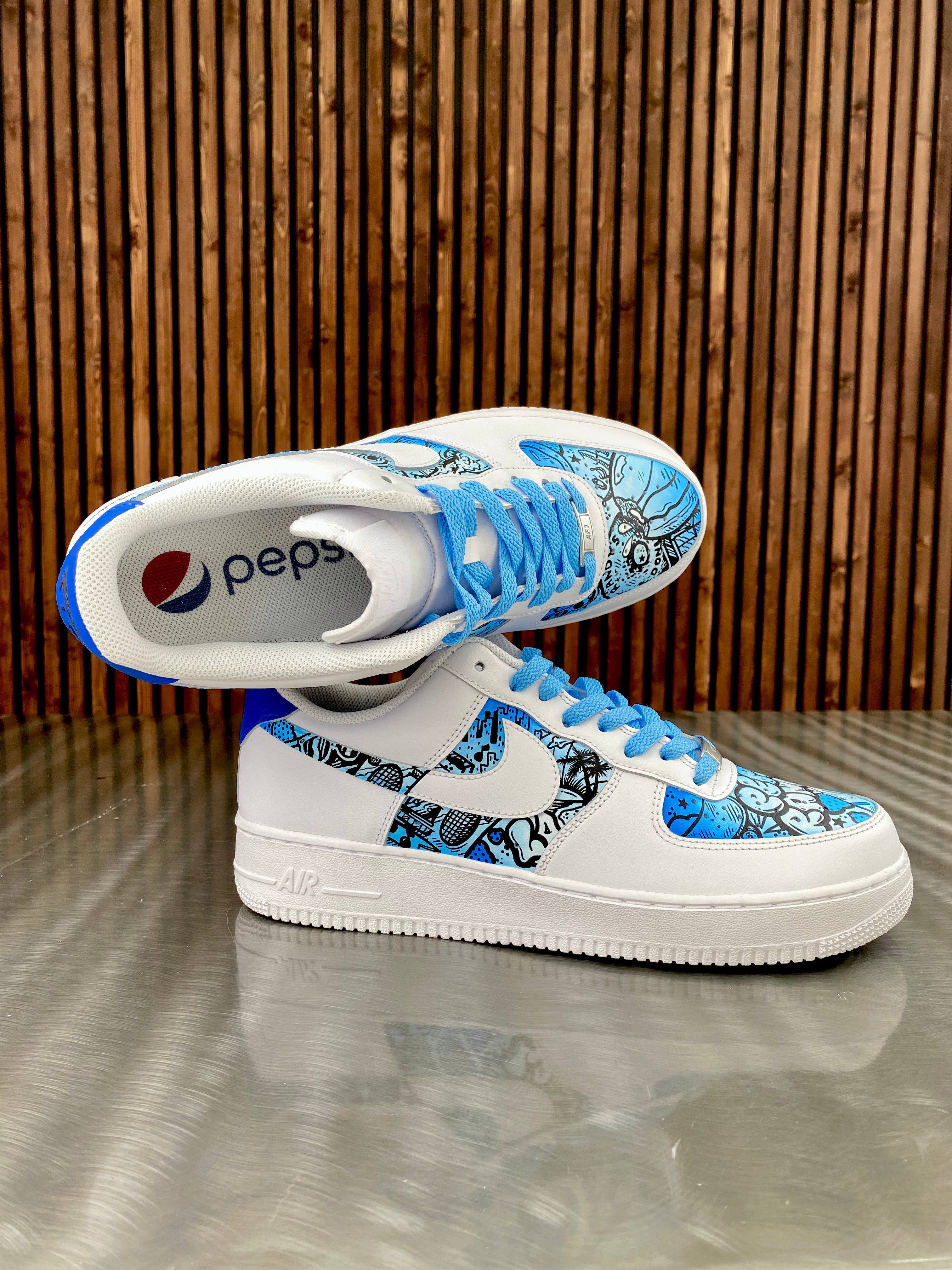 Pepsi X Randy s Donuts Collab Nike AF1 sneakers