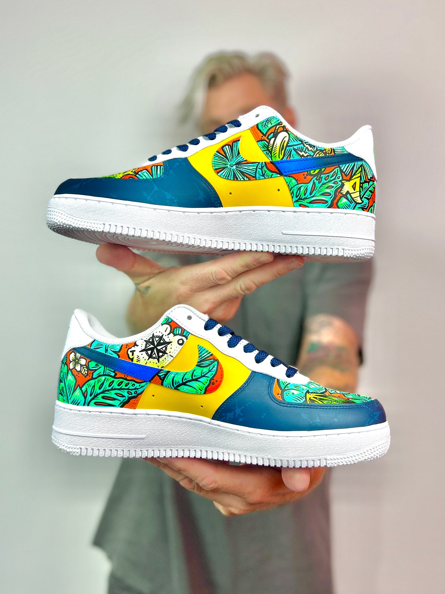 Bacardi X Ilesoniq X Chad Cantcolor - Festival collab Nike AF1 Sneakers