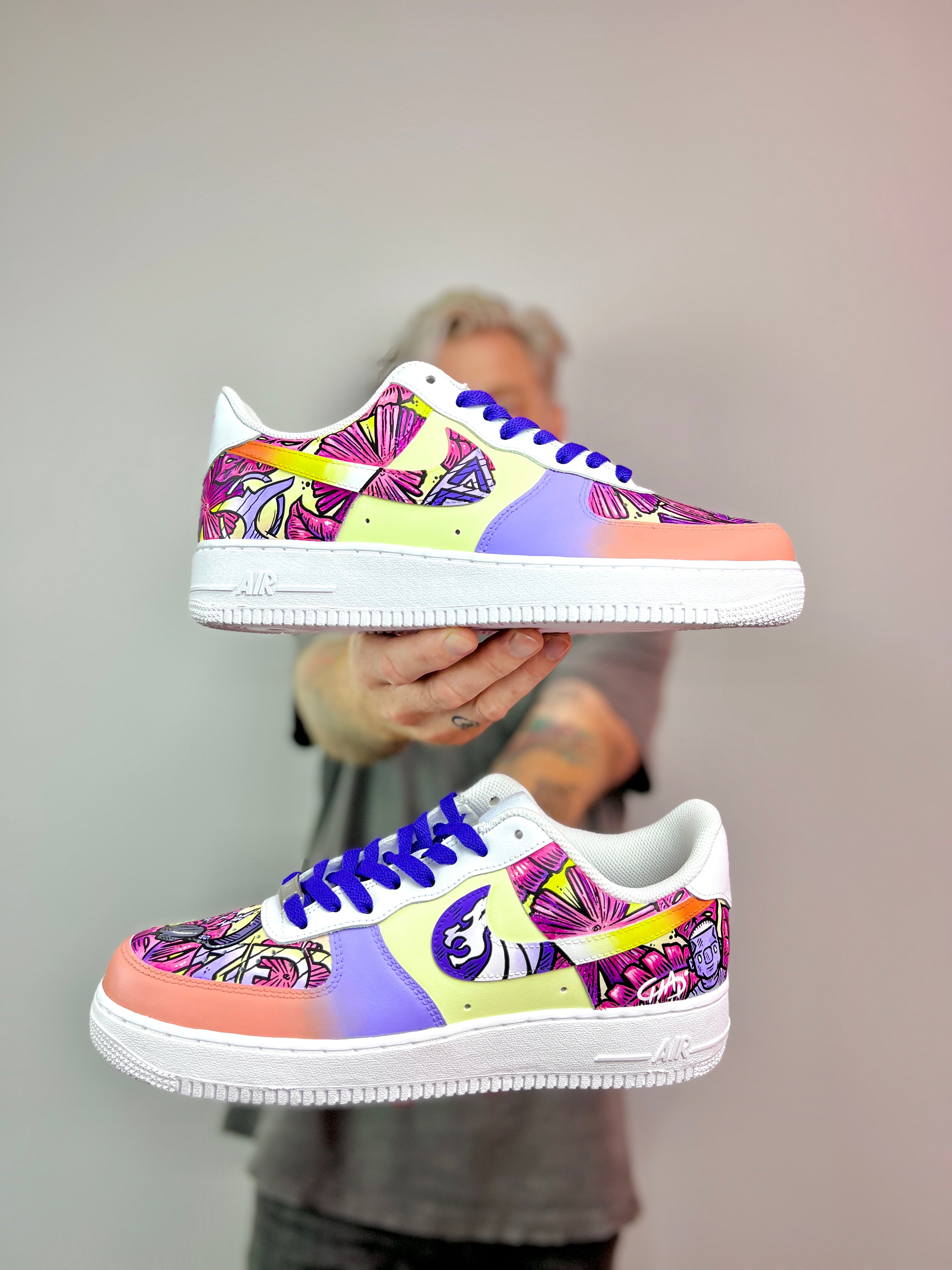 Bacardi X Chasing Summer X Chad Cantcolor - Festival collab Nike AF1 Sneakers