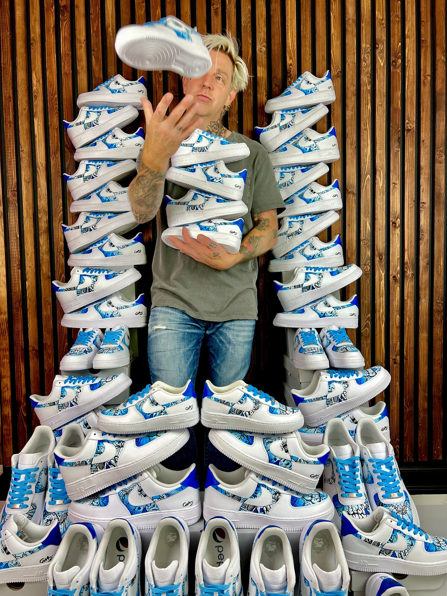 Pepsi X Randy’s Donuts Collab Nike AF1 sneakers
