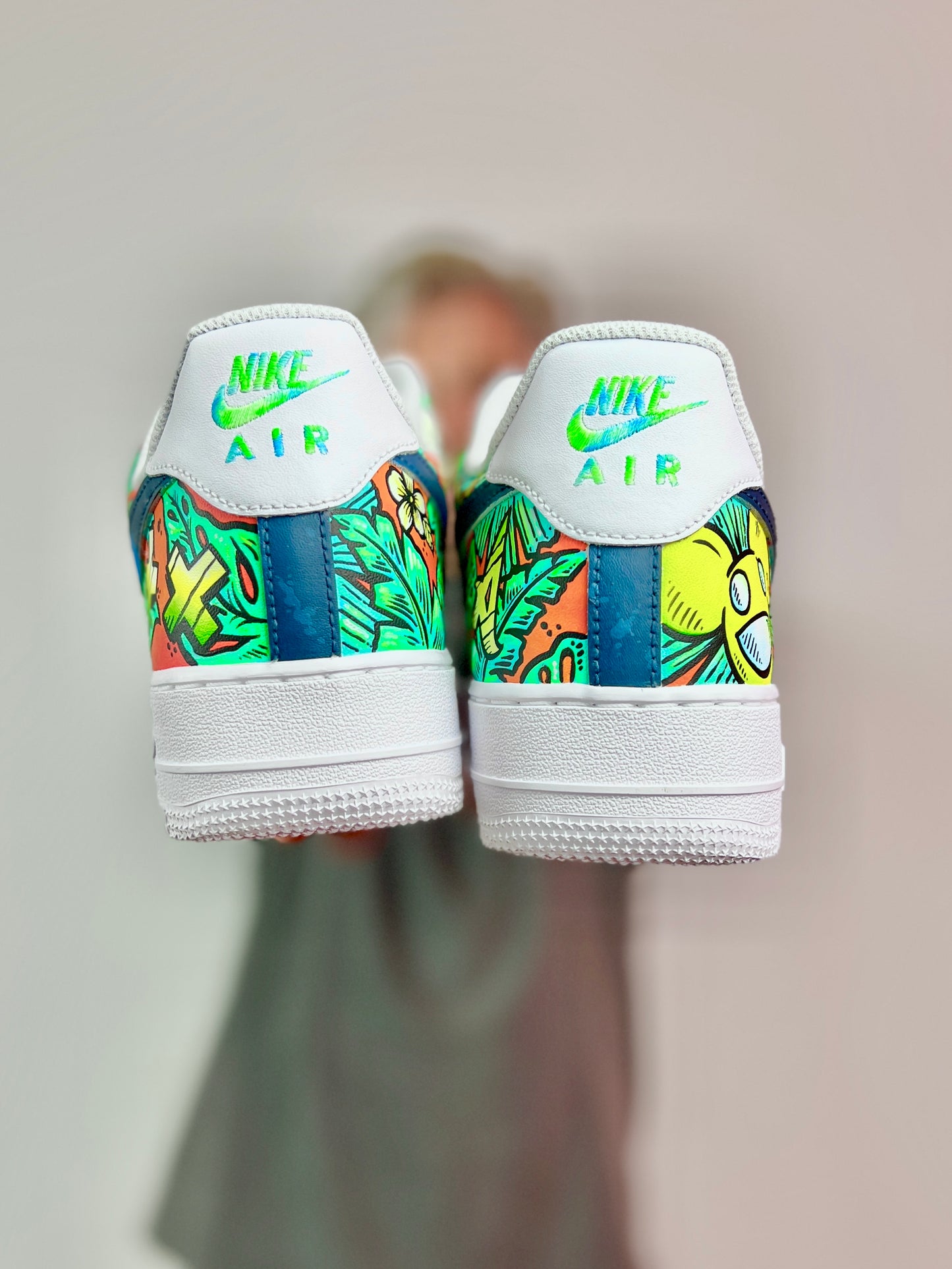 Bacardi X Ilesoniq X Chad Cantcolor - Festival collab Nike AF1 Sneakers