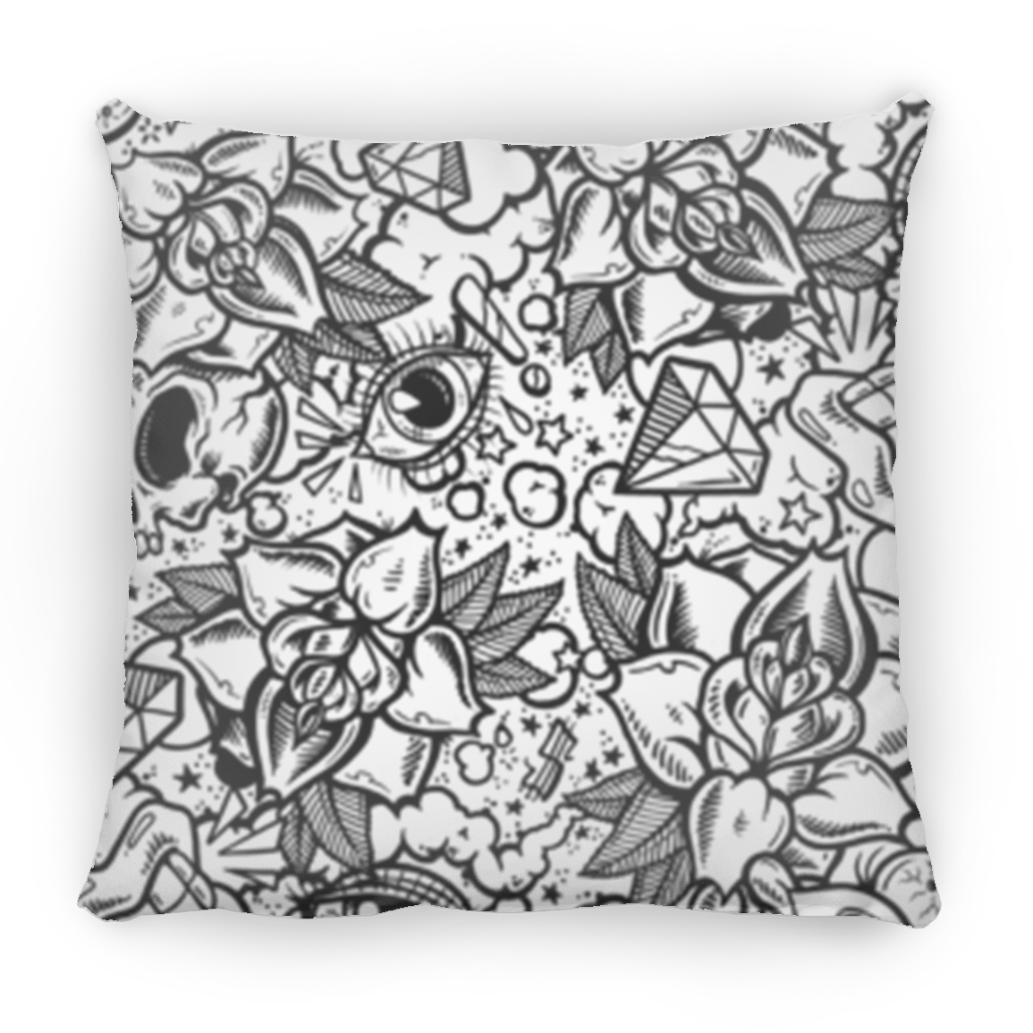 Two Tone - Square Decorative Throw Pillow 16"