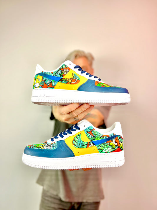 Bacardi X Ilesoniq X Chad Cantcolor - Festival collab Nike AF1 Sneakers