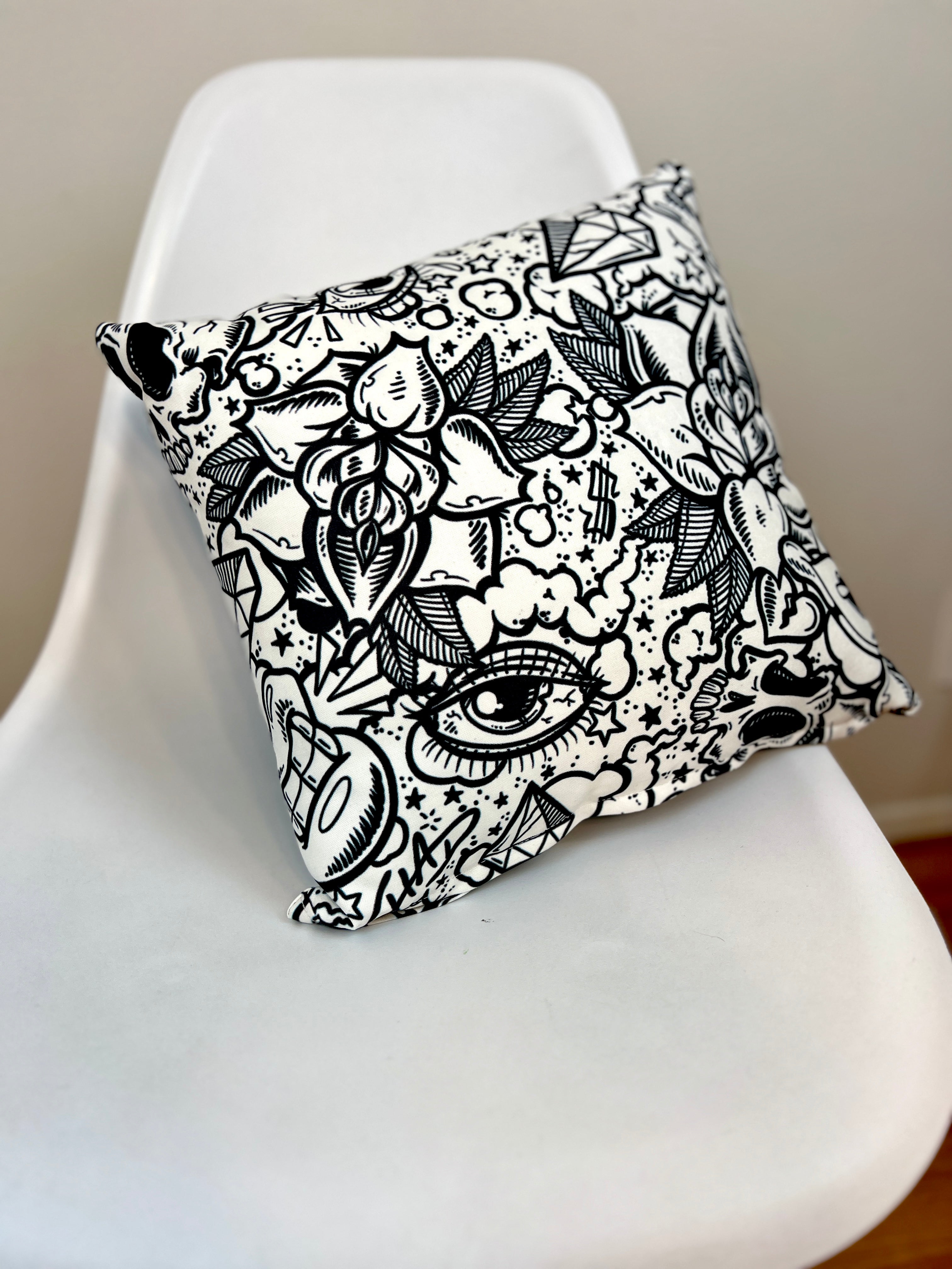 Two Tone - Square Decorative Throw Pillow 16"