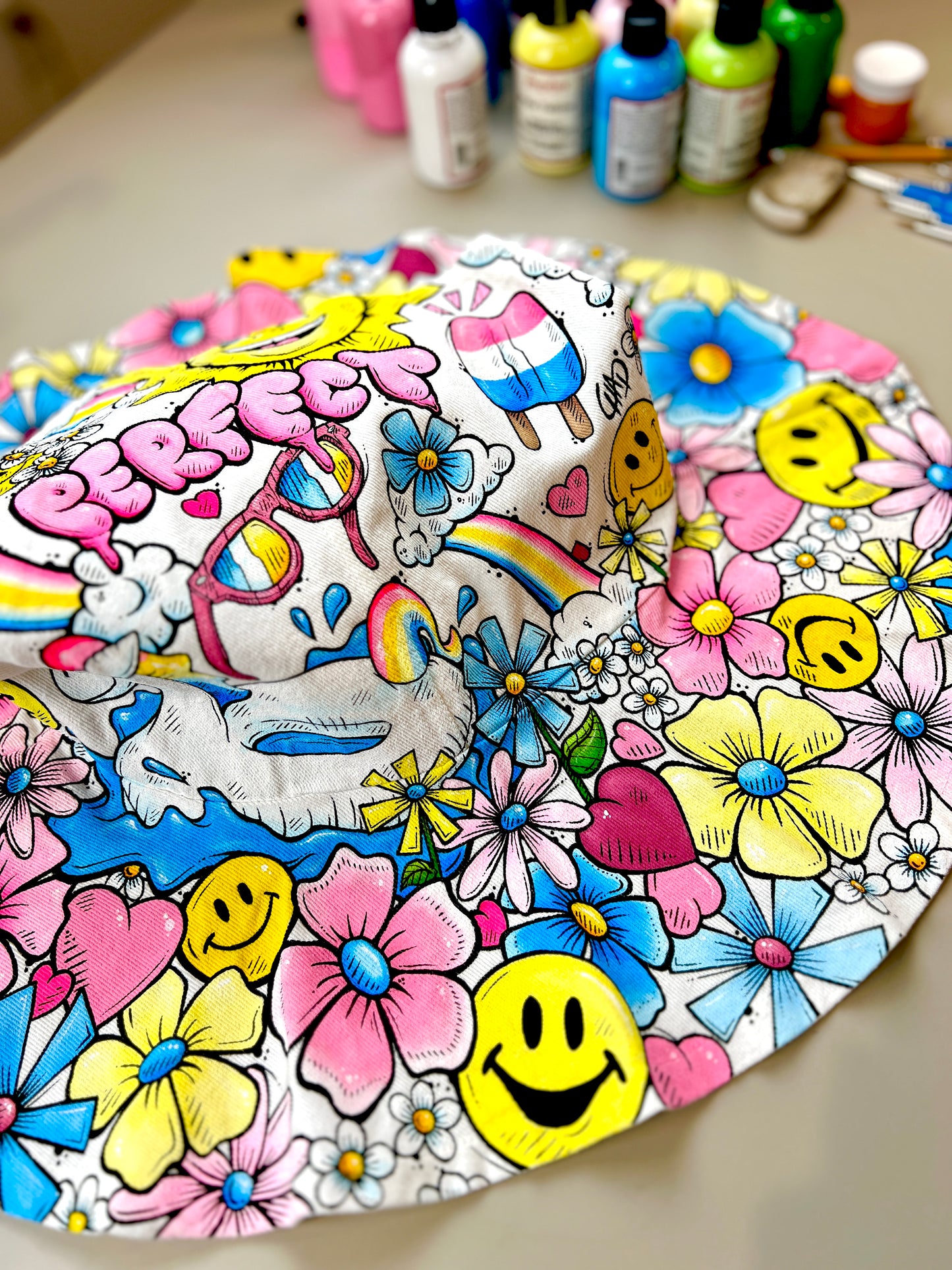 Custom Hand Painted Dress "Summertime"