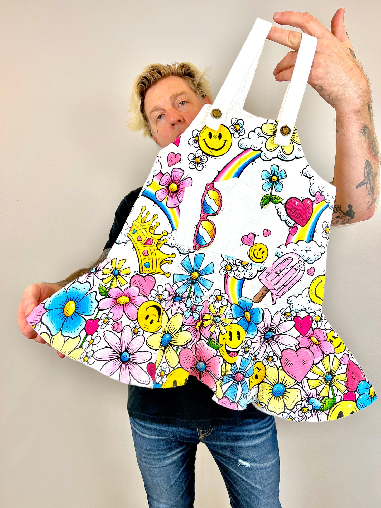 Custom Hand Painted Dress "Summertime"