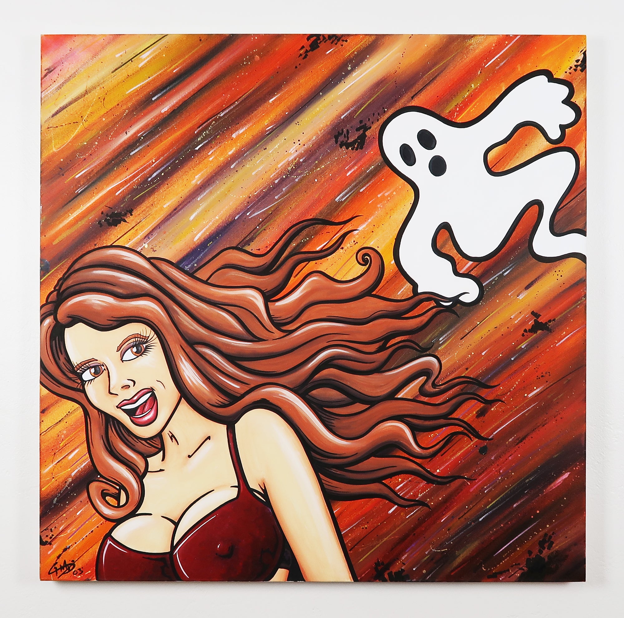 BOO! 36"x36" Canvas Painting