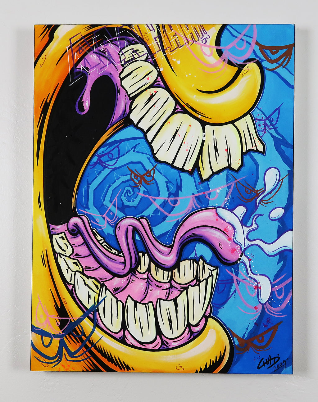 Monster Mouth 1-  18"x24" Canvas Painting