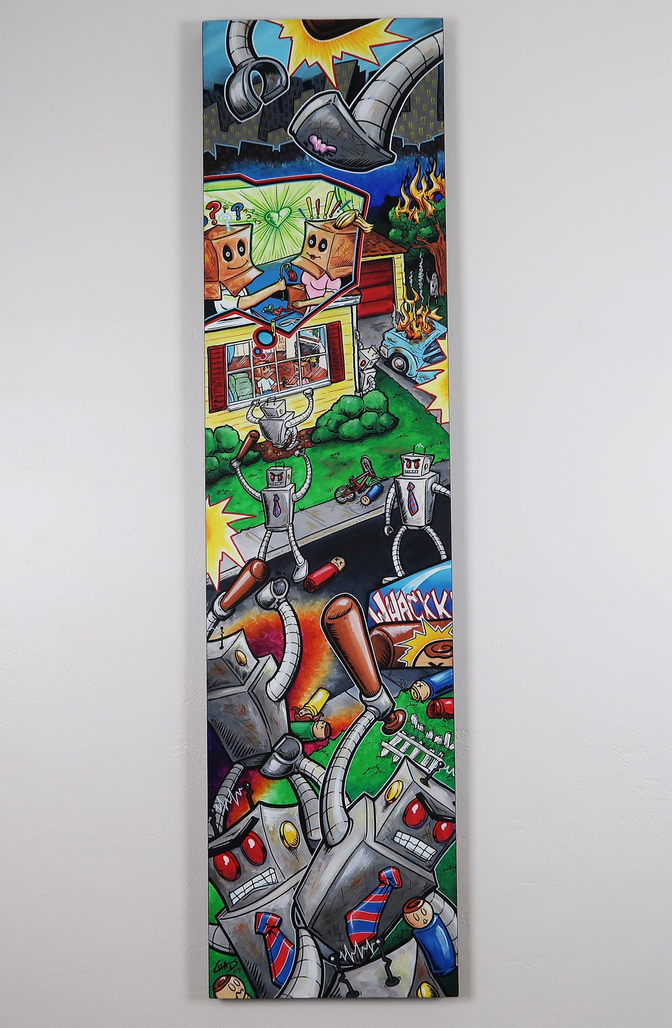 Seek and Destroy - 15"x60" Canvas Painting