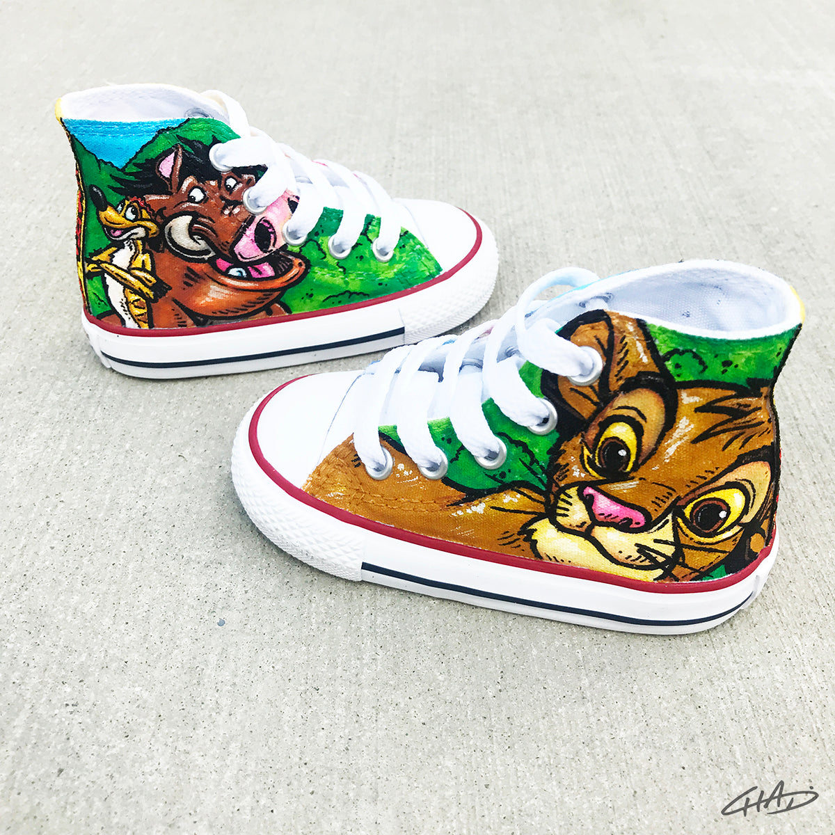 Lion King Custom Hand Painted Toddler Converse Chucks