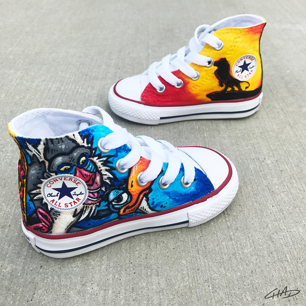 Lion King Custom Hand Painted Toddler Converse Chucks
