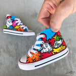 Dr. Seuss Custom Hand Painted Toddler Converse Chucks