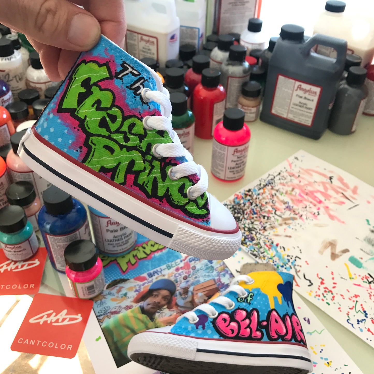 Fresh Prince Custom Hand Painted Toddler Converse Chucks